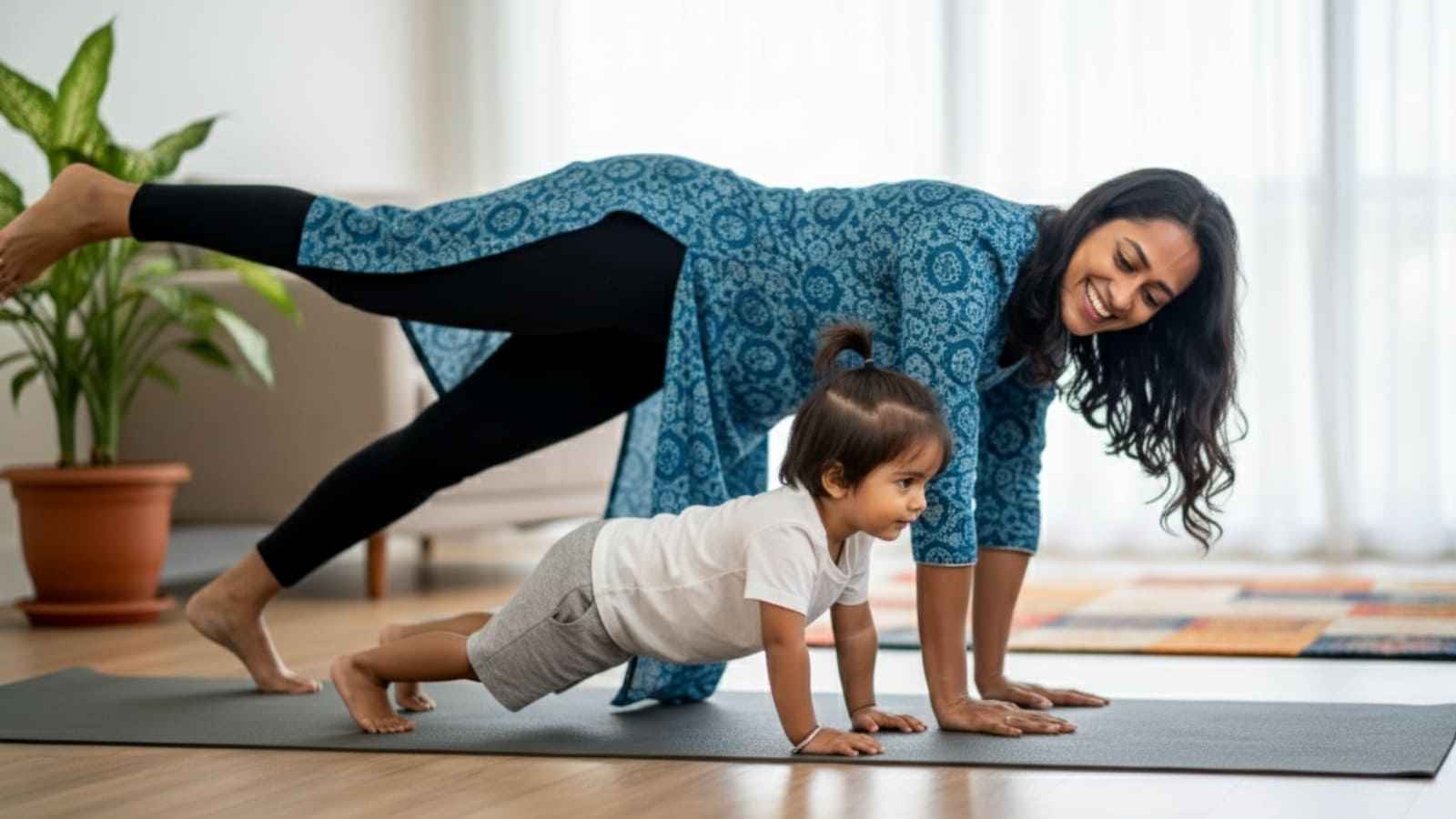 Postnatal member rebuilding strength with coaching support